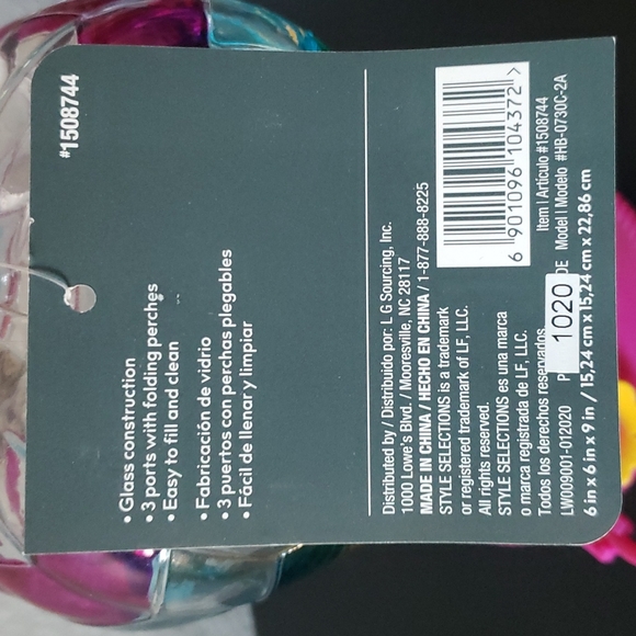 Hobby Lobby Other New Hanging Glass Hummingbird Feeder Pink Poshmark